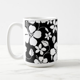 CANECA DE CAFÉ HAWAIIAN HULA (HIBISCUS) NEGRO CAFÉ MUG