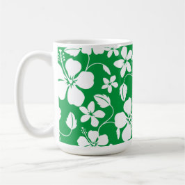 CANECA DE CAFÉ HAWAIIAN HULA (HIBISCUS) VERDE