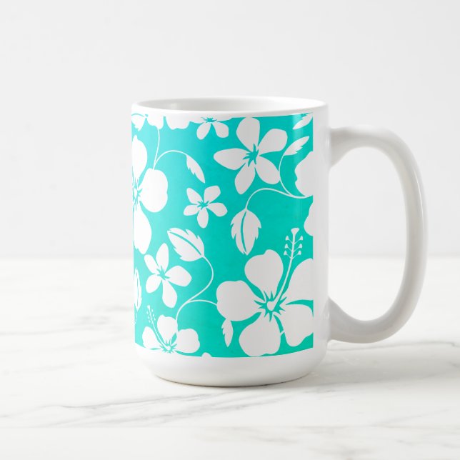 CANECA DE CAFÉ HAWAIIAN HULA (LEIGA VERDE) TEAL COFFEE MUG (Direita)