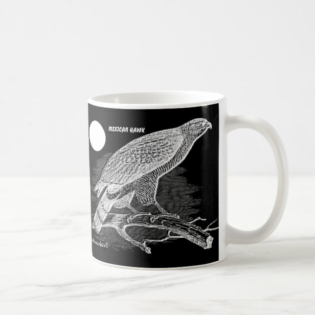 Caneca De Café "Hawk Silhouettes Mexicanos" (Direita)