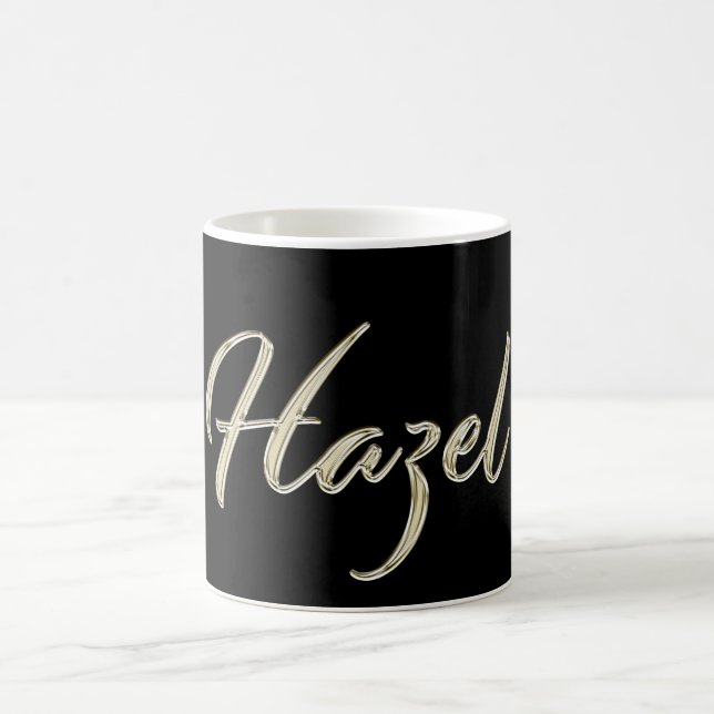 Caneca De Café Hazel white gold Handwriting Tasse Kaffeetasse (Centro)
