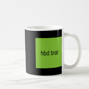 Caneca De Café Hbd Brat Birthday Green Engraçado Meme Gen Z Adult