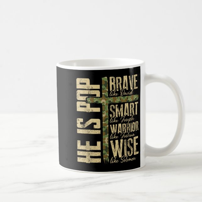 Caneca De Café He Is P Camo Religious Father's Day Christian Dad  (Direita)