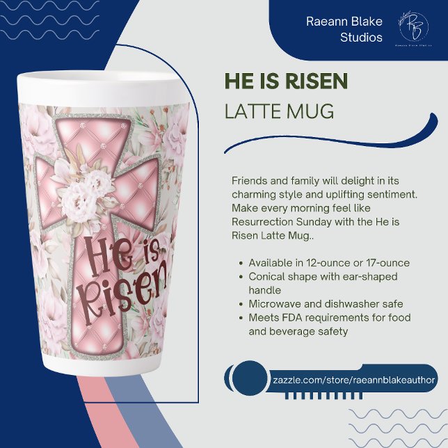 Caneca de Café He is Risen Latte (Criador carregado)