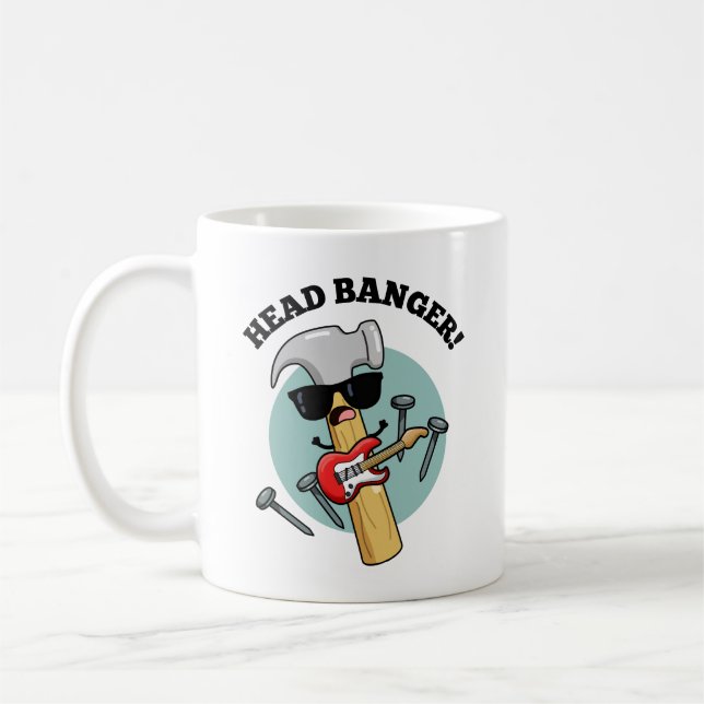 Caneca De Café Head Banger - Peuns Musicais Engraçados (Esquerda)