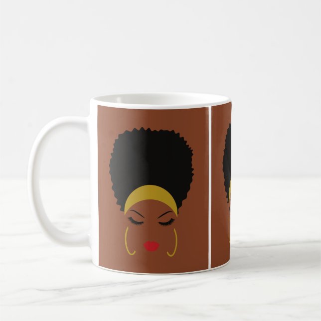 Caneca De Café Headband & Afro Puff Mug (Esquerda)