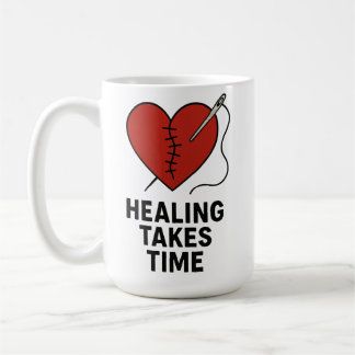 Caneca De Café Healing Takes Time Mental Health Support 
