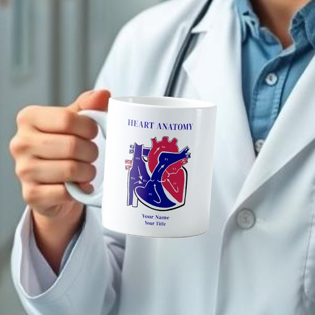 Caneca De Café Heart Anatomy (Heart Anatomy Personalized Coffee Mug )