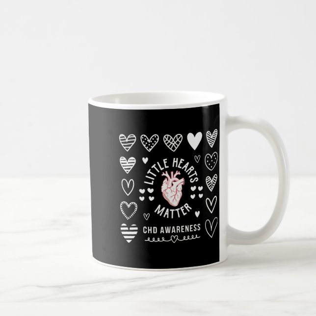 Caneca De Café Heart Anatomy Valentine Little Heart Chd Awareness (Direita)