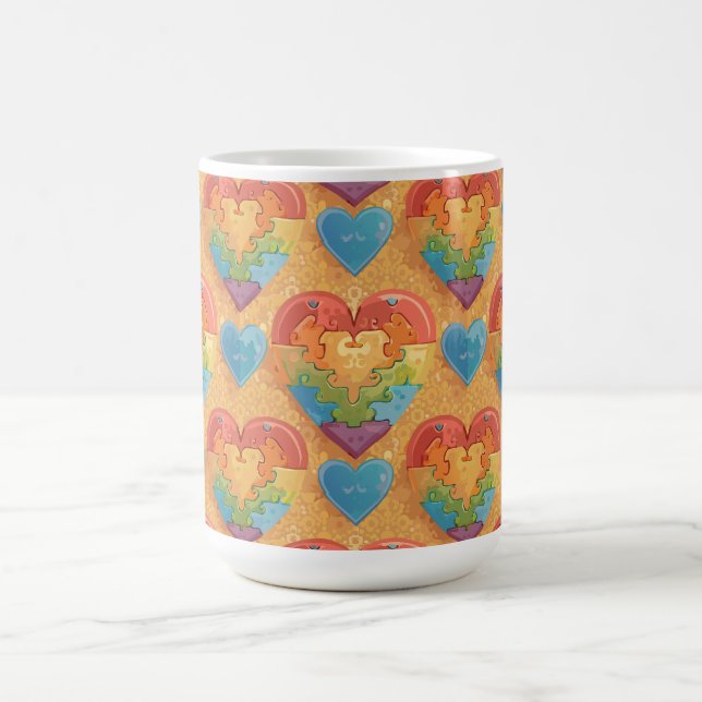 Caneca De Café Heart autism (Centro)