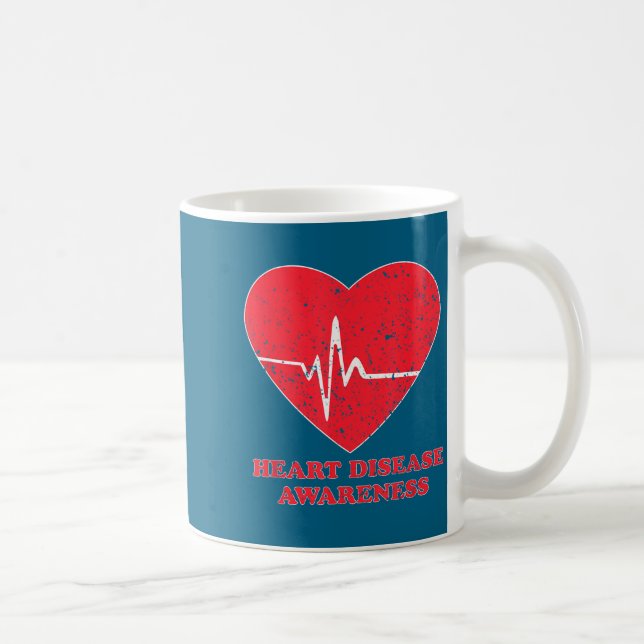 Caneca De Café Heart Disease Awareness -national Wear Red Shirt D (Direita)