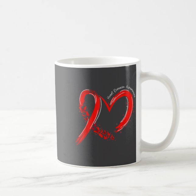 Caneca De Café Heart Health Heart Disease Awareness Chd Mens Wome (Direita)