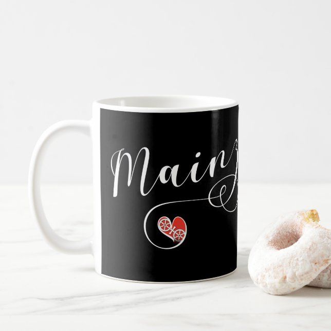 Caneca De Café Heart Mainz Flag, I Love Mainz, Meenz (Com Donut)
