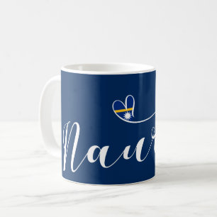 Caneca De Café Heart Nauru Flag, I Love Nauru, República de Nauru