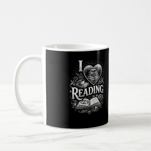 Caneca De Café Heart of a Book Lover (Esquerda)