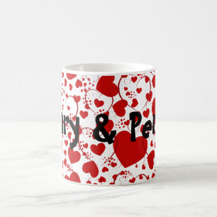 Caneca De Café HEART Padrão ART 5 + seu texto