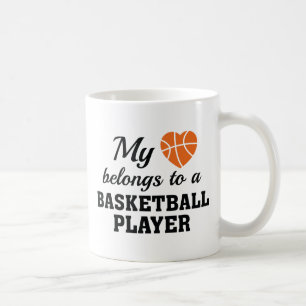Caneca De Café Heart Pertence a Basquete