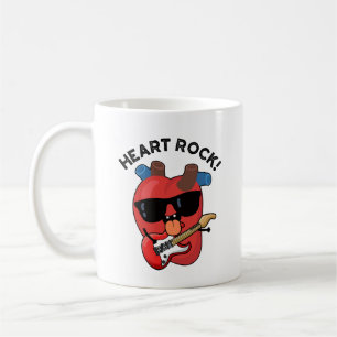 Caneca De Café Heart Rock Funny Music Pun