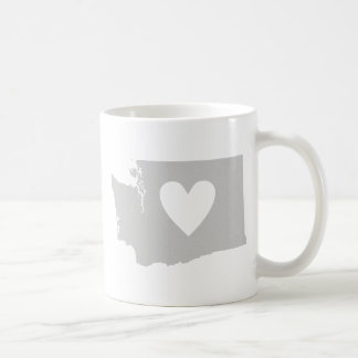 Caneca De Café Heart Washington Shaped Cinza Washington