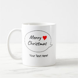 Caneca De Café Heartfelt Merry Christmas Hearts