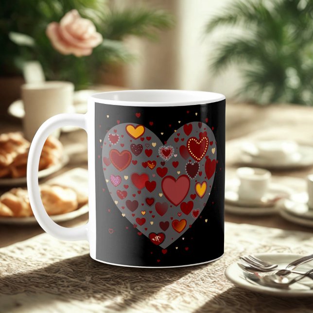 Caneca De Café Hearts allover (Criador carregado)