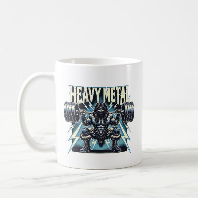 Caneca De Café Heavy Metal - Malhação Engraçada De Elevação Do Gy (Esquerda)