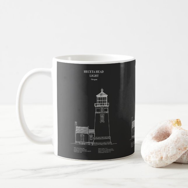 Caneca De Café Heceta Head Lighthouse - Oregon - PD (Com Donut)