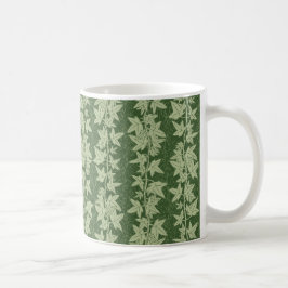 Caneca De Café Hedera Ivy Vines - padrão botânico verde L_D.