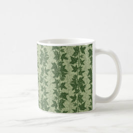 Caneca De Café Hedera Ivy Vines - padrão D_L verde botânico.