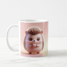 Caneca De Café Hedgehog 3D Namorados Hilário Olhe Frente e Trás