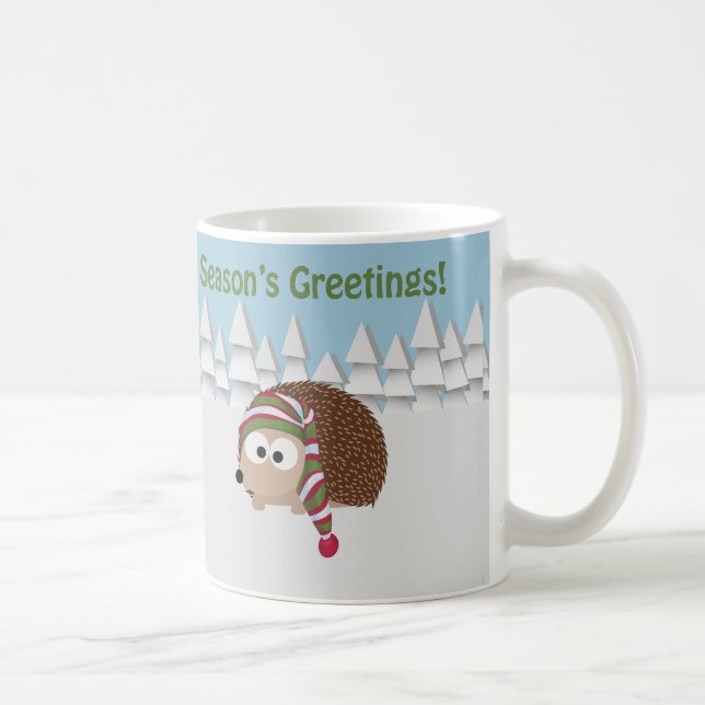 Caneca De Café Hedgehog das Saudações da Época (Direita)