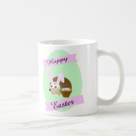 Caneca De Café Hedgehog Easter Bunny