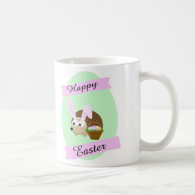 Caneca De Café Hedgehog Easter Bunny (Direita)