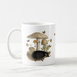Caneca De Café Hedgehog Mushroom Woodland