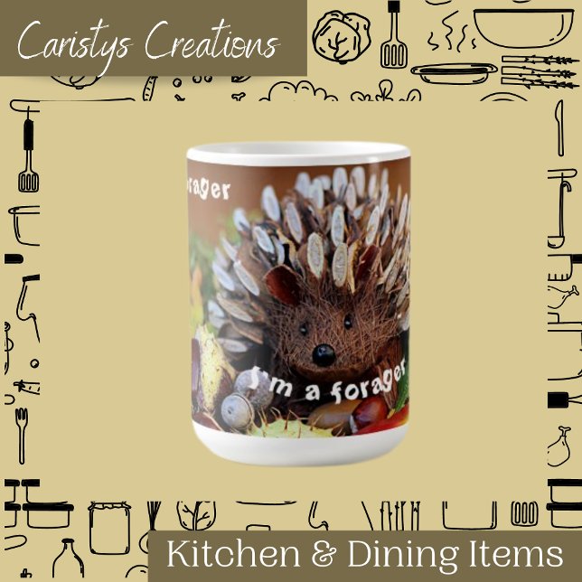 Caneca De Café Hedgehog, sou uma Forager (Criador carregado)
