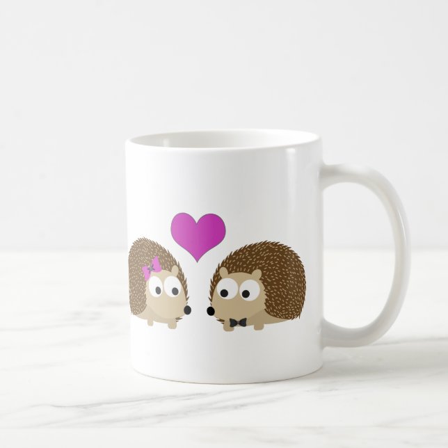 Caneca De Café Hedgehogs apaixonados (Direita)