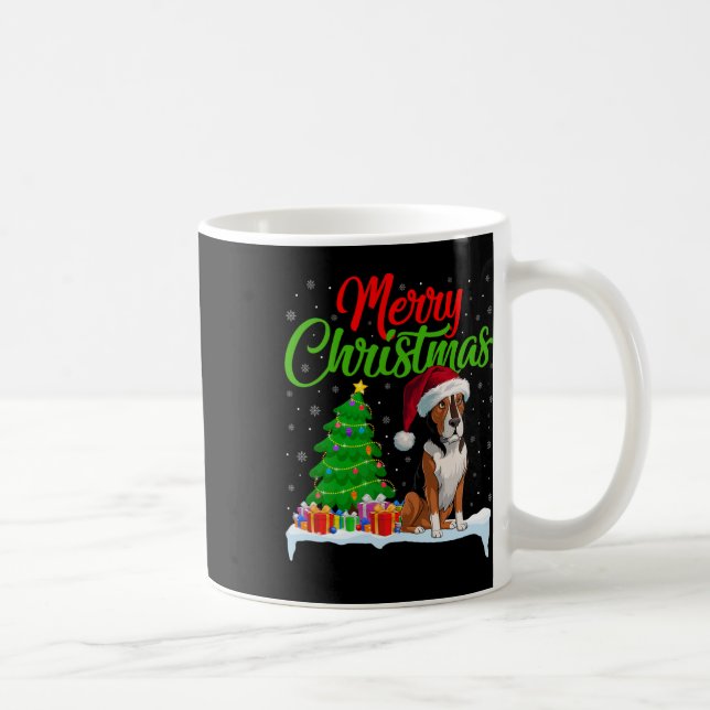Caneca De Café Heeldog Árvore de Natal Luz Engraçado Xmas Heeler (Direita)
