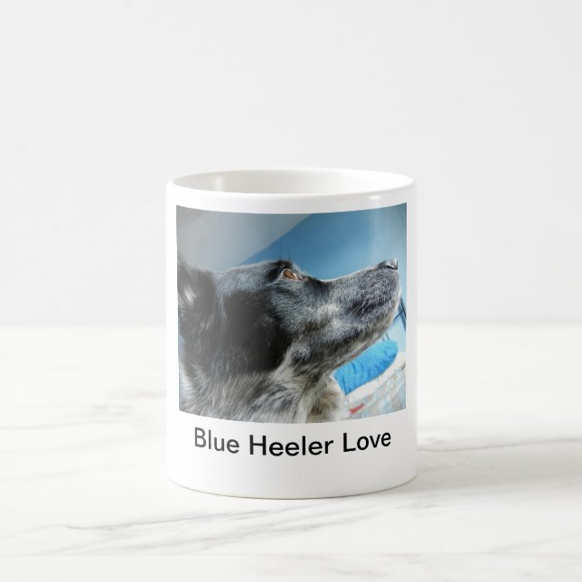 Caneca De Café Heeler azul (Centro)