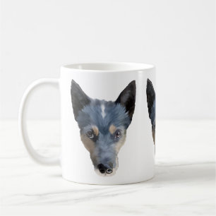 Caneca De Café Heeler azul/cão australiano do gado