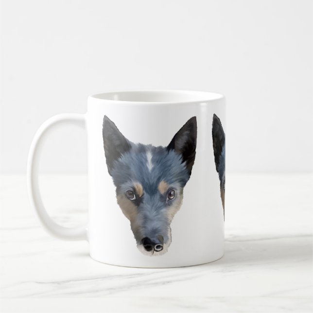 Caneca De Café Heeler azul/cão australiano do gado (Esquerda)
