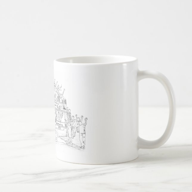 Caneca De Café Heiler ohne Grenzen - Pondicherry 2018 (Umrisse) (Direita)