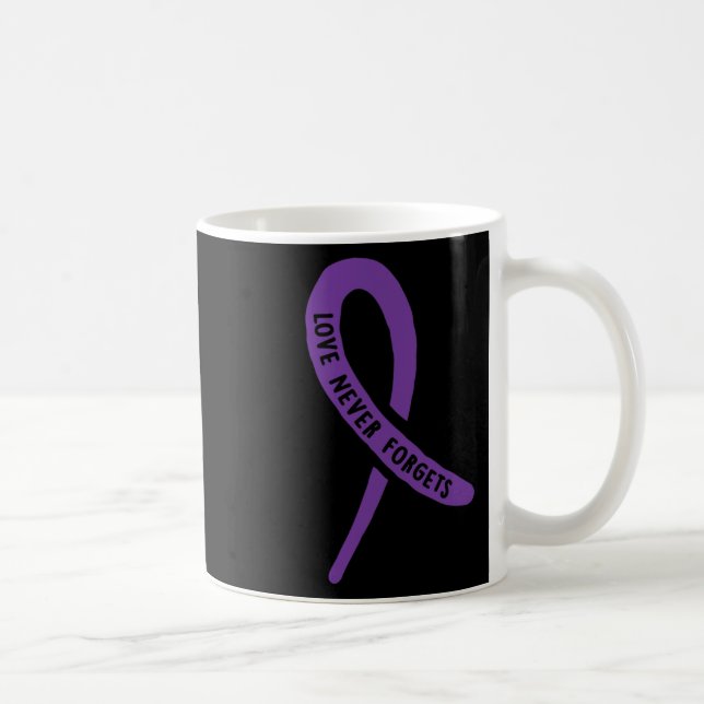 Caneca De Café Heimerheimer: Consciência O amor nunca esquece o r (Direita)