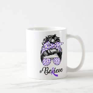 Caneca De Café Heimerheimer: Sensibilização Messy Bun Warrior Acr