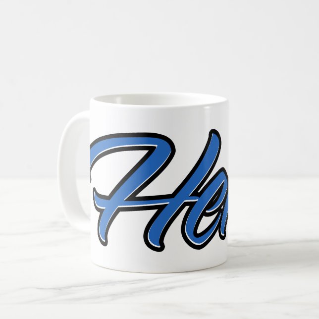 Caneca De Café Heinz Vorname Name blue Tasse Kaffeetasse (Frente Esquerda)