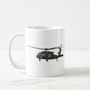 Caneca De Café Helicóptero Militar Black Hawk UH-60