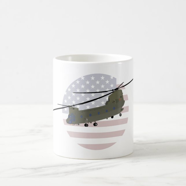 Caneca De Café Helicóptero militar de CH-47 Chinook (Centro)