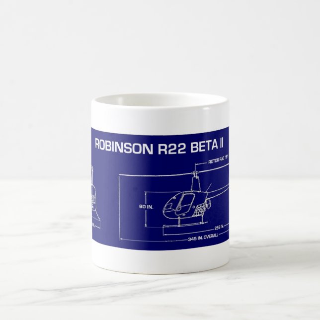 Caneca De Café Helicóptero R22 (Centro)