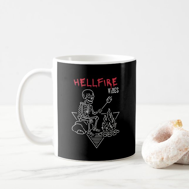 Caneca De Café Hellfire Vibes (Com Donut)