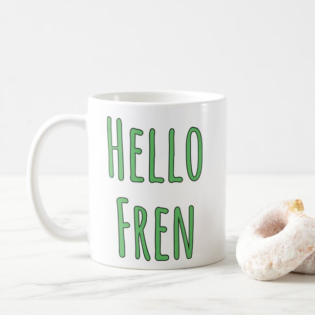 Caneca De Café Hello Fren (Com Donut)