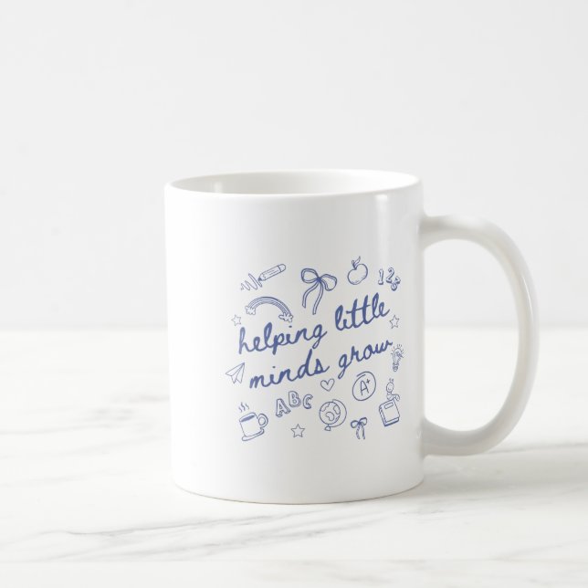 Caneca De Café Helng Little Minds Grow Cute New Teacher Creative  (Direita)